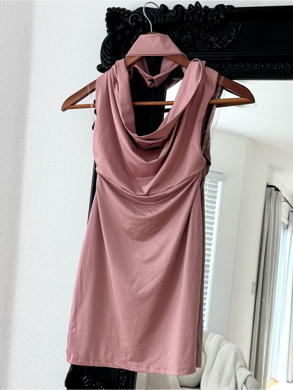 Fashion Nova | Women’s Mauve Cowl Neck Halter Bodycon Dress